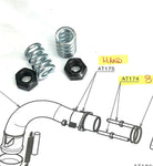 AT175 - Exhaust compression spring & Lock Nuts (Set of 2)