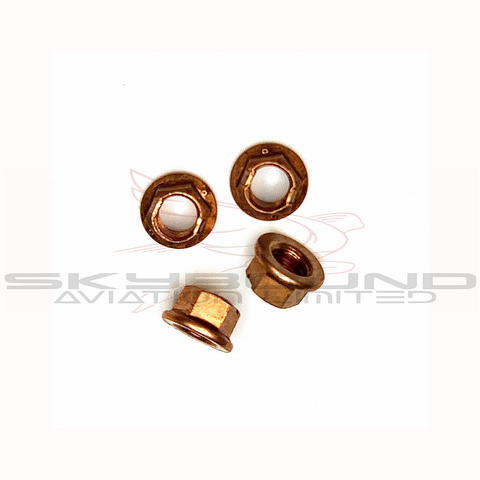 M019a - Vittorazi Copper lock nut high temperature 8 x 1,25 mm (Set of 2)
