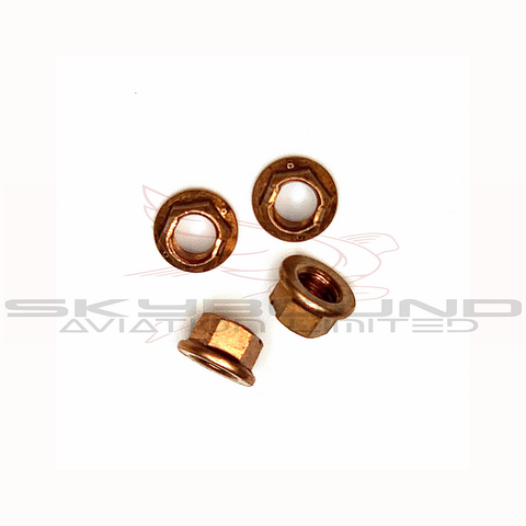 M019a - Copper lock nut high temperature 8 x 1,25 mm (Set of 2)